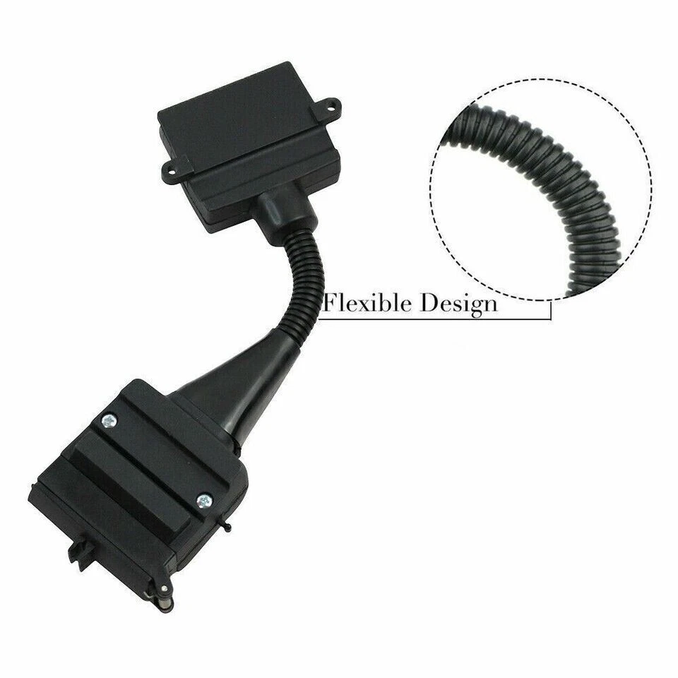 12 Pin Female Socket to 7 Pin Flat Male Plug Trailer Adaptor Caravan Connector - image 2 of 4