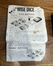Vintage Wise Dice Magic Trick By Jose de la Torre 1979 *RARE*