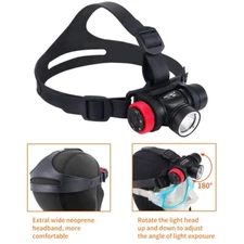 Diving Headlamp 1200 Lumens Scuba Dive Light 3 Modes Underwater 100m Head Torch