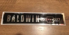 Baldwin Chevrolet Trunk Rear Pan Label 1967-1974 Right Font And Size Chrom Qty 1