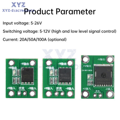 20A 50A 100A High Power MOS Trigger Switch Driver Board Field Effect Tube PWM