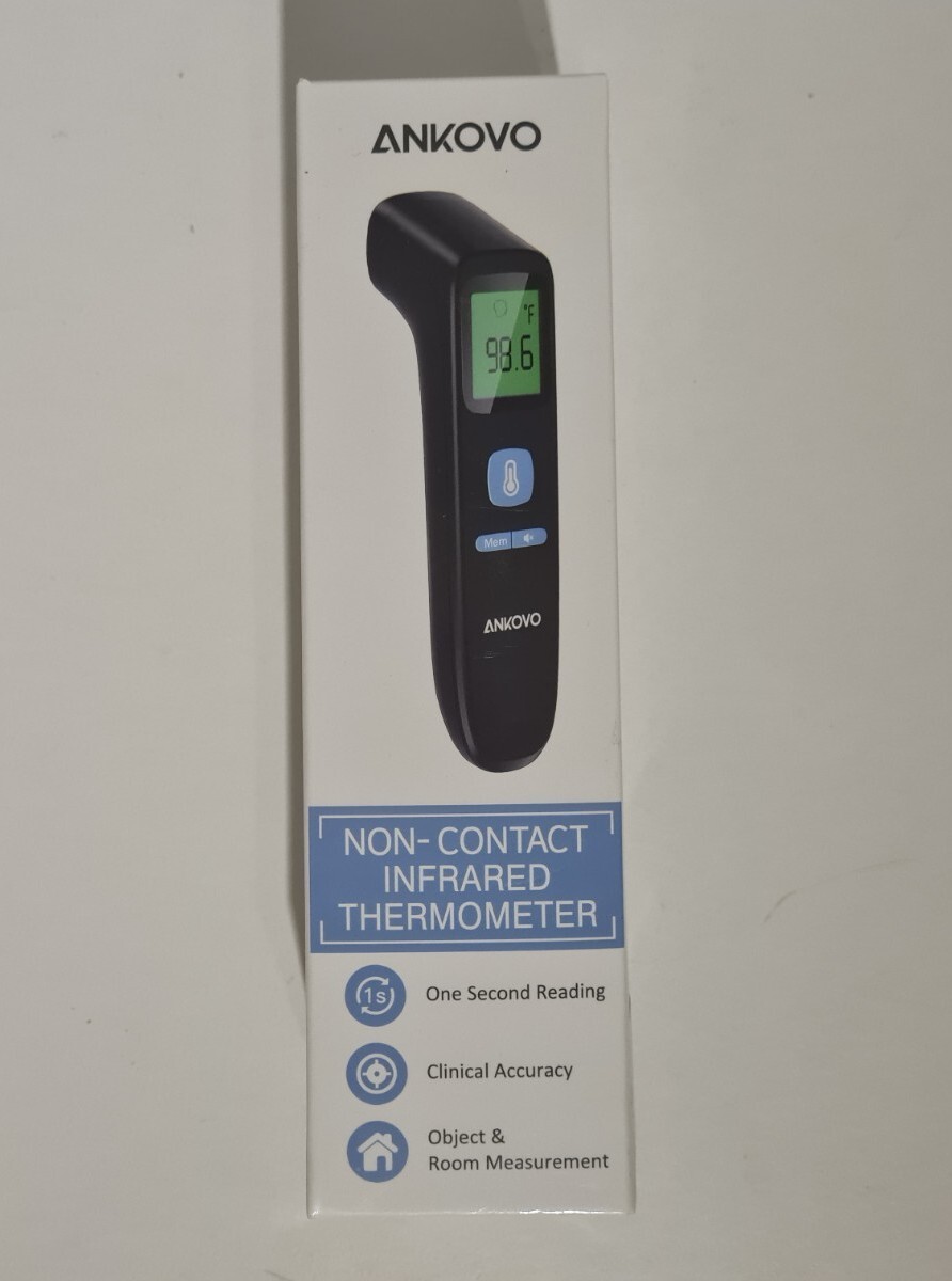 ANKOVO Fieberthermometer Infrarot Kontaktlos Ohr-und Stirnthermometer