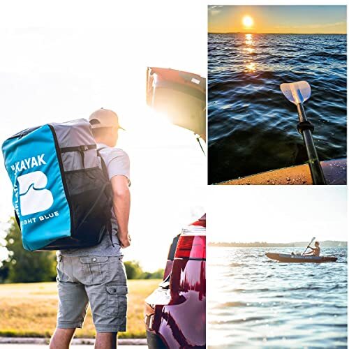2 Person Inflatable Kayak for Adults, Inflatable Touring Kayak with Dual 