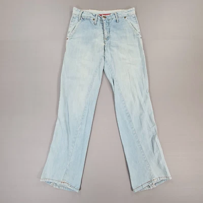 Jean femme Levis Engineered bleu W29 L32 jambe torsadée taille moyenne denim année 2000 - Photo 1/4