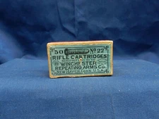 Vintage Winchester 22 Long Rifle Cartridge Empty Box Two Piece Ammunition Box