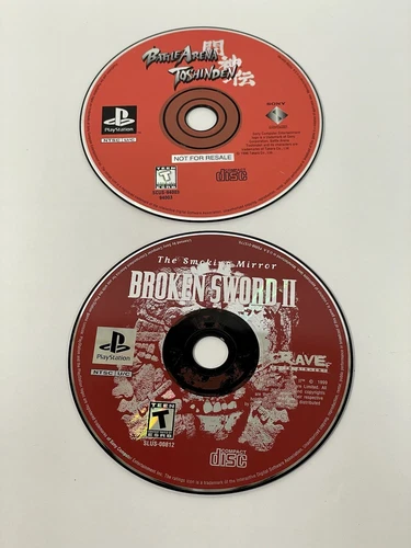 Battle Arena Toshinden / Broken Sword II - Playstation PS1 Disc Only Untested