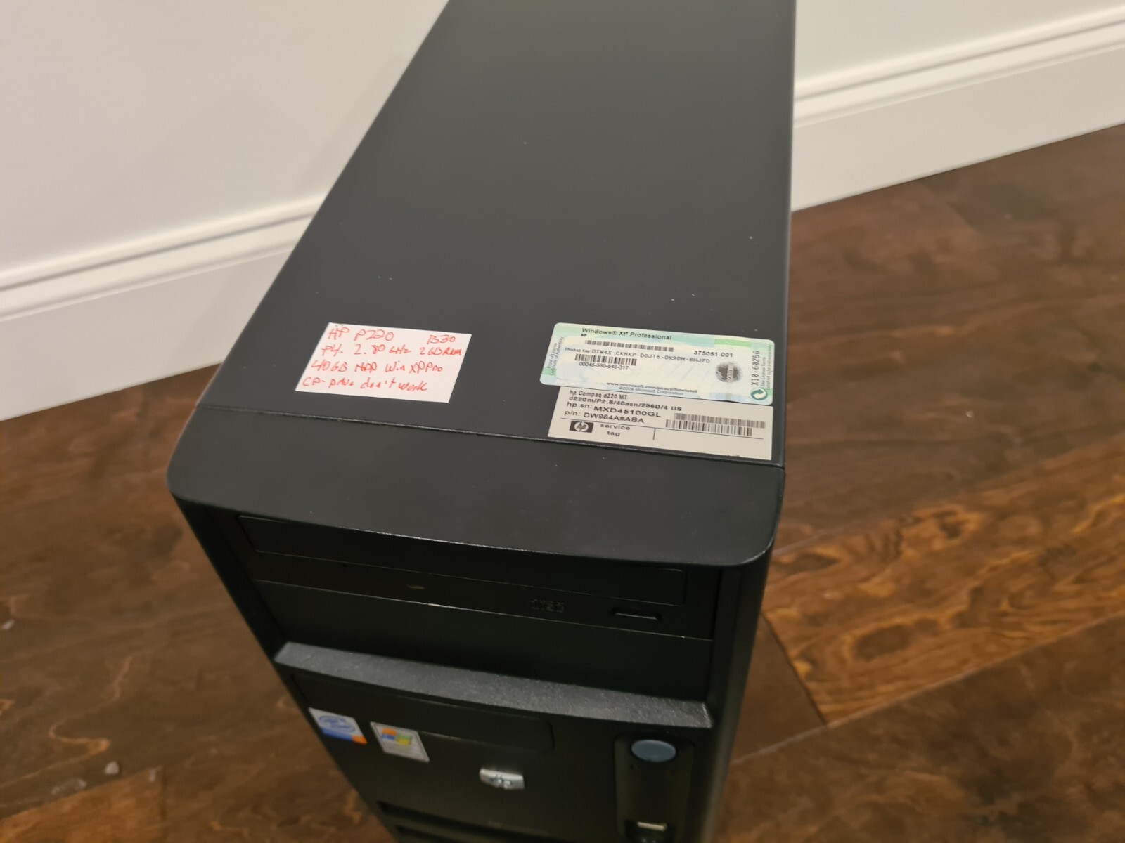 HP d220 DW984MT MINI TOWER PC INTEL PENTIUM 4 2.80GHz 2GB 40GB Win XP PRO RETRO - Picture 3 of 8