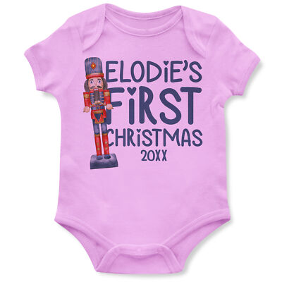 Erste Weihnachten Nussknacker Strampler personalisiert süß 1. Weihnachtsgeschenkidee für...