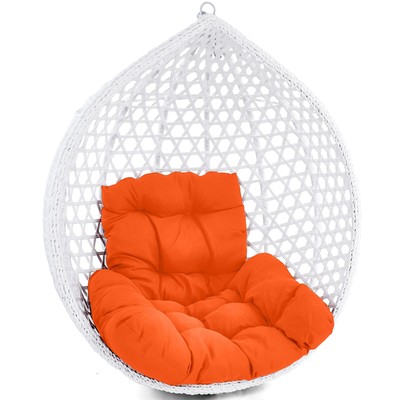 Kissen für Hängesessel Korb inkl. Rückenteil 2-teiliges Set Fun Orange
