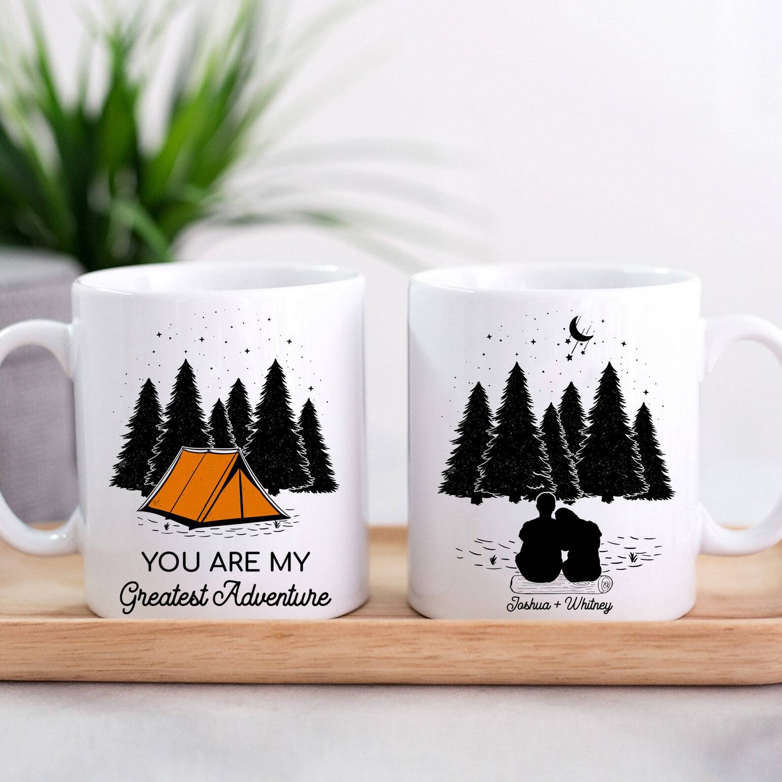 Couple Stargazing Personalized Mug Camping Mug Hiking Mug Adventure Mug Couples
