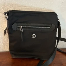 Giani Bernini Women's Small Nylon North South Crossbody CG2 Black One Size NWT