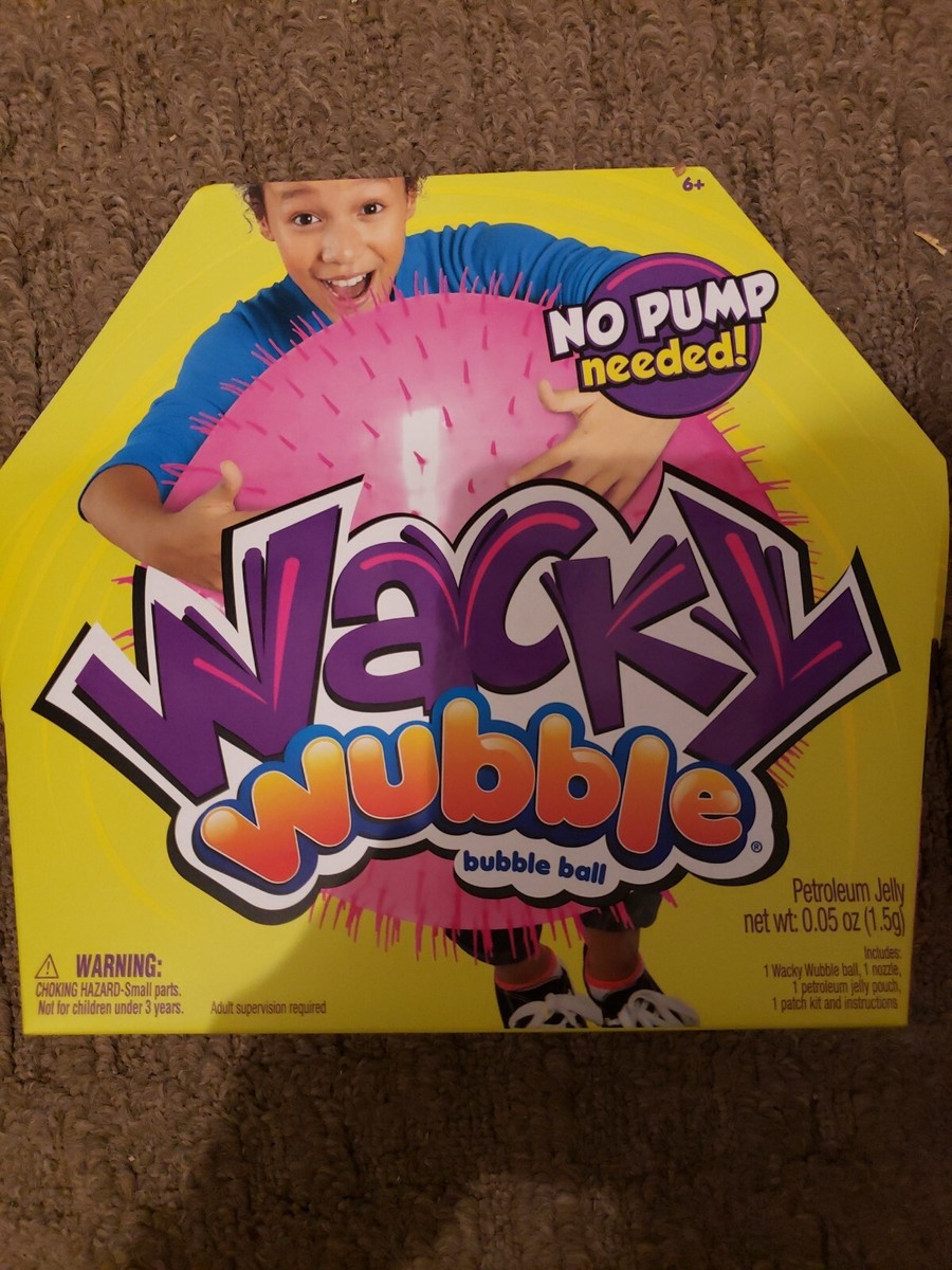 Wacky Wubble Bubble Ball No Pump Needed Blow Up Pink Spikes Wiggle