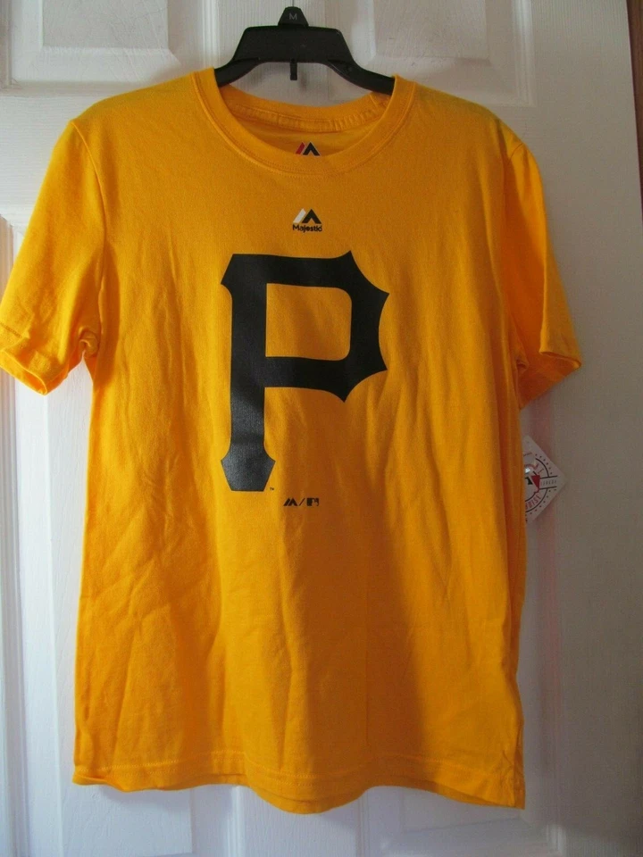 CAMISETA JOVEN NUEVA CON ETIQUETAS MAJESTUOSA PIRATAS DE PITTSBURGH TALLA M 10-12, logotipo gráfico Foto 4 de 4