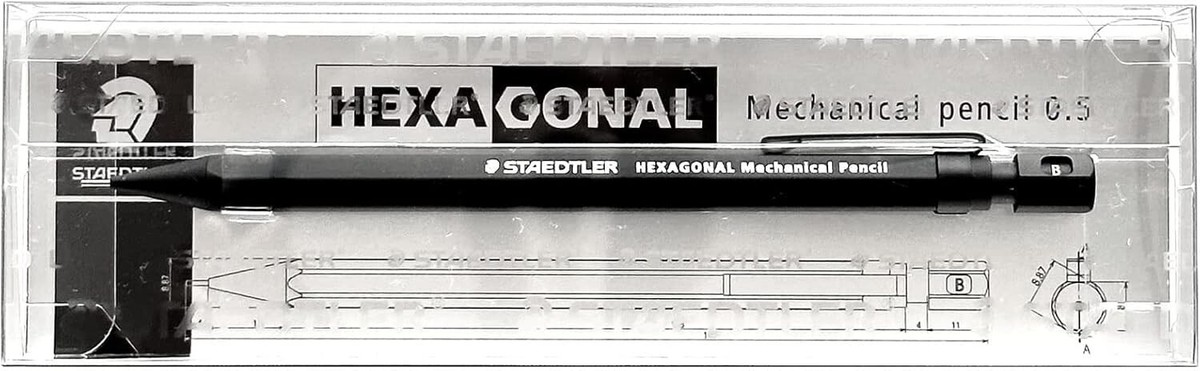 STAEDTLER Hexagonal Mechanical Pencil 0.5mm Clean Black 925 STAEDTLER Hexagonal Mechanical Pencil 0.5mm Clean Black 925