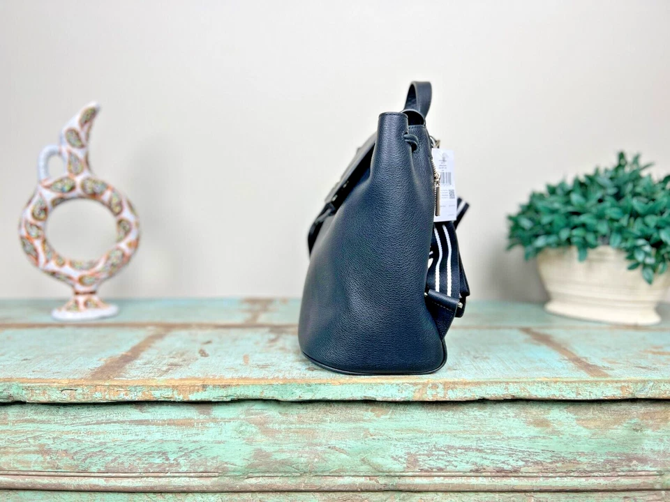 Kate Spade New York Rosie Flap 背包 黑色 卵石纹皮革 全新带标签 $399 — 第 4/4 张图片