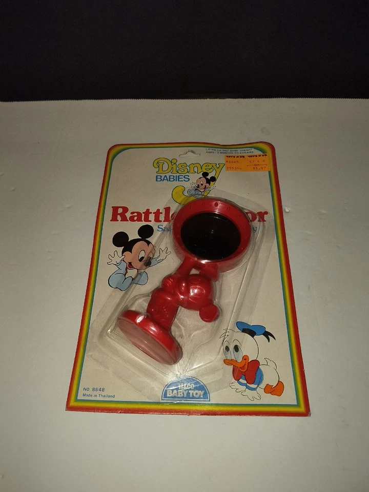 Espejo sonajero juguete vintage Illco Disney bebés niños 1984 Walt Disney nuevo Foto 2 de 4