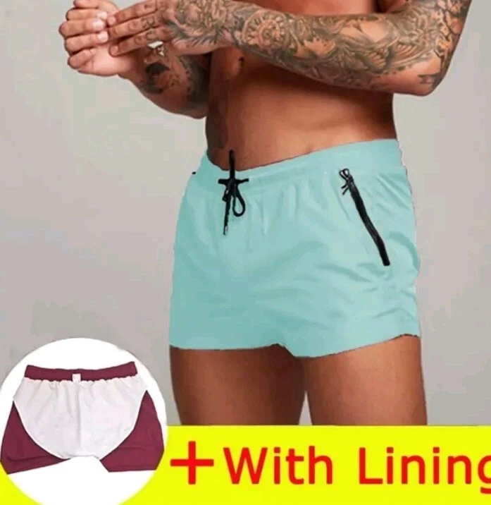 Mens Quick Dry Shorts Size L Beach Swimming Surfing Summer Short Pants