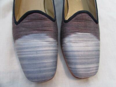 Gray Ombré Leather Slip-On Loafers Tom Ford Black/Grey Ombre Leather Penny Slip On Loafers Size  main image 4