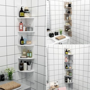 Étagère d'Angle Meuble de Rangement avec 5 Compartiments pour CD/DVD 3 Couleur