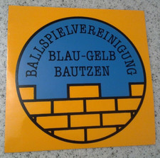 DDR Aufkleber Ballspielvereinigung Blau Gelb Bautzen Sportverein Sport Sticker