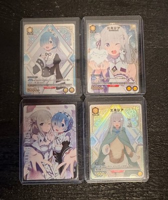 Union Arena Re:ZERO 4x Hits ( 1 Stars, Action Point ) Rem, Emilia Bandai