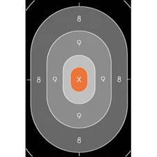 Action Target B-27CO Repair Center Target 100 Per Case, Black/Orange, 12.5in x