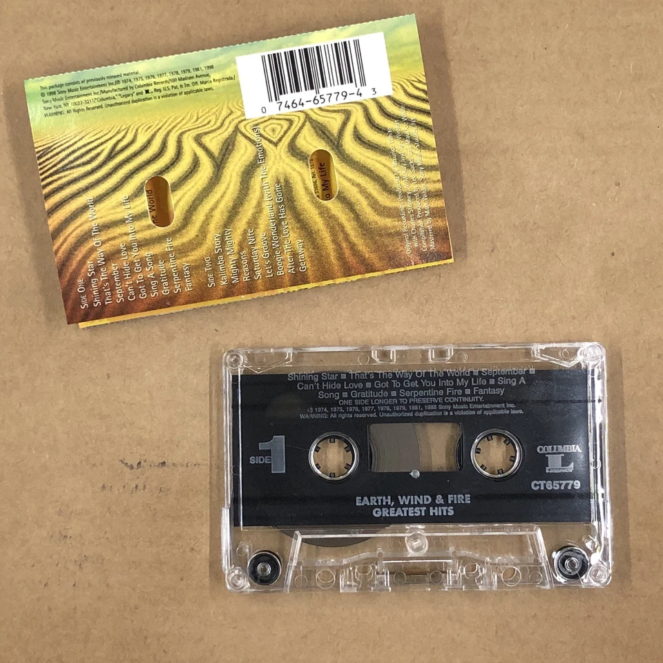 EARTH WIND & FIRE Cassette Tape Funk Soul GREATEST HITS SEPTEMBER LEGACY RELEASE - Image 2 of 4