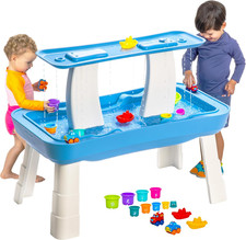 Water Table With Pump for Toddlers Ages 1.5-4 Years - Outdoor Play Table for