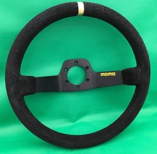 Volante originale " MOMO - MOD 2 " 350mm doppio raggio nero scamosciato (M18)