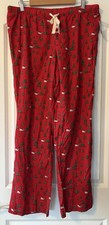 NWT Vineyard Vines Women  s Santa Whale Tree Christmas Flannel PJ Pants SZ Medium