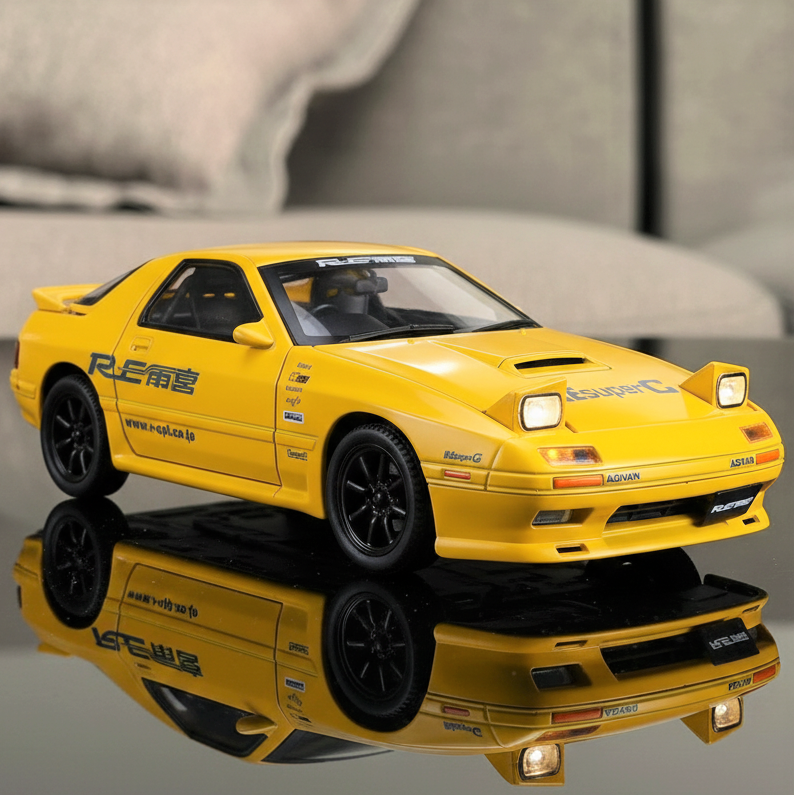 1:24 Mazda RX-7 Alloy Diecast Model Car – JDM Sports Car Display