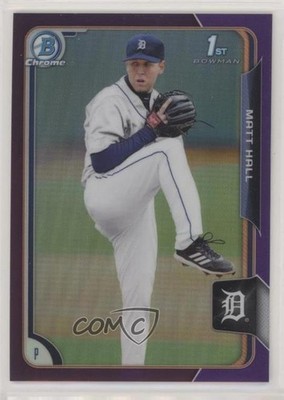 2015 Bowman Draft Chrome Purple Refractor 14/250 Matt Hall #147 no9