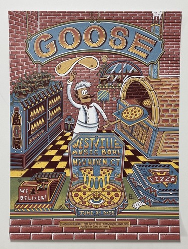 Goose The Band Concert Poster Westville New Haven CT 6/29/25 Official Silkscreen - Picture 2 of 12