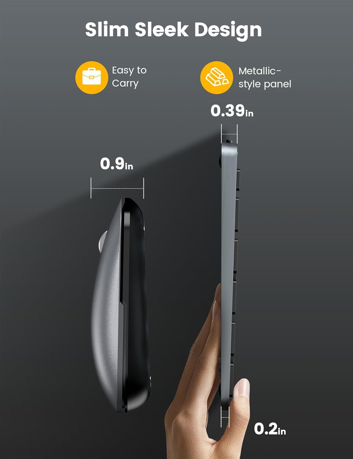 SABLUTE Bluetooth Keyboard and Mouse for Mac — 7-Color Backlit, Multi-Device, Re