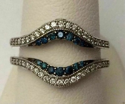2Ct Lab Created Topaz Wedding Enhancer Wrap Ring Women's 14K White Gold Finish