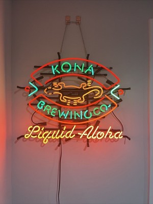 Kona Brewing Co Liquid Aloha Beer Hawaii Neon Light Sign Lamp Real Glass 24''x20''