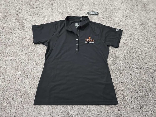 Texas McCombs Polo Shirt Womens L Texas Ogio Black NEW