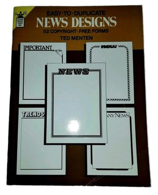 News Designs 52 Copyright-Free Forms By Ted Menten Easy To Duplicate Paperback