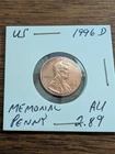 1996-D Lincoln Memorial Cent — photo from another recent sale