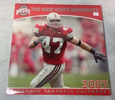 Ohio State Buckeyes Football 2007 Calendar Turner Licensing New Sealed  AJ Hawk