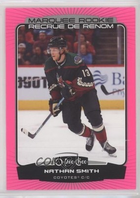 2022-23 O-Pee-Chee Marquee Neon Pink 45/75 Nathan Smith #593 Rookie RC 2o7