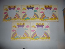 Lot Of 5 Late 60s RCA Rainbow 45 RPM 7" Company Sleeves NO Records 