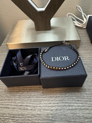 DIOR BRACELET BLACK TECHNICAL ROPE AND MULTICOLOR CRYSTALS | eBay