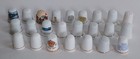 Vintage 24 Lot State City Landmarks Travel England Souvenir Porcelain Thimbles — photo 4