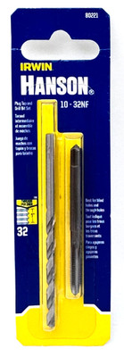 NEW IRWIN Hanson 80221 Plug Tap & Drill Set  10 - 32NF ~ Free Shipping