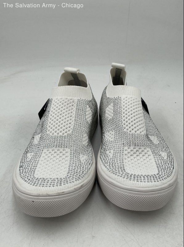 Bernie Mev Womens White Round Toe Low Top Slip-On Casual Sneaker Shoes Size 11