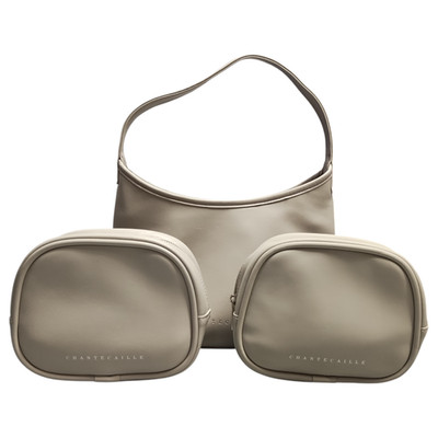 Set of 3 Chantecaille Cosmetic Handbag Womens Gray Single Handle Zip Closure