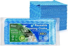 Multi-Surface Reusable Cleaning Wipes   40Ct, Super Absorbent  Streak-Free