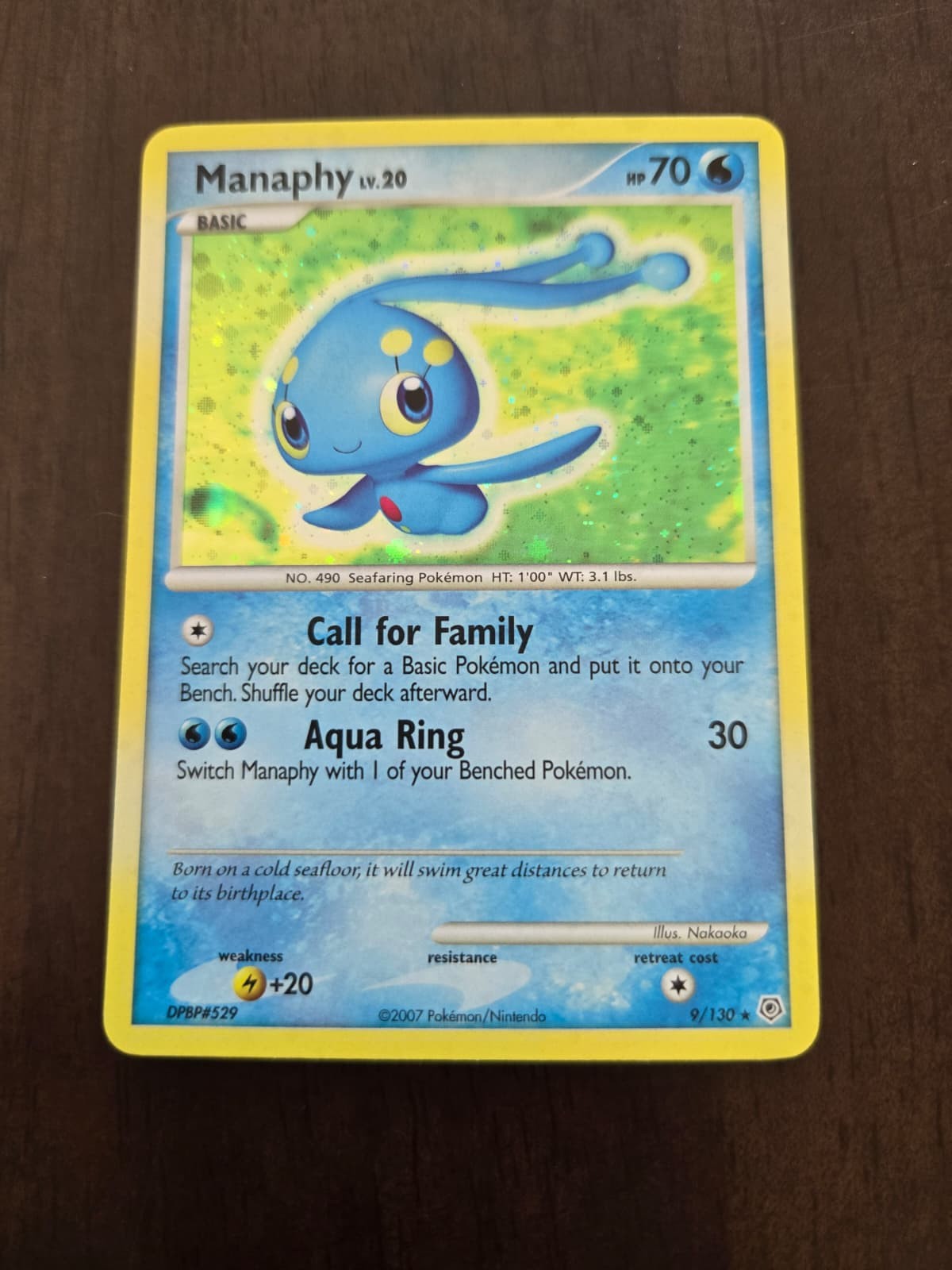 Manaphy 9/130 Diamond and Pearl Holo