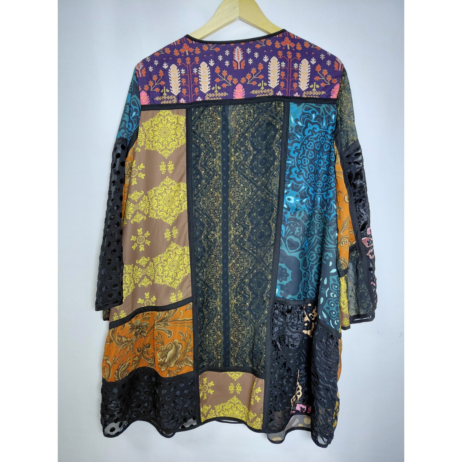 Soft Surroundings Patchwork Tunic Multicolor Knit… - image 2